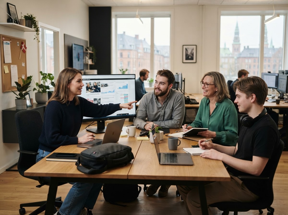 Nyhedshuset Danmark — analytikere der arbejder med dataanalyse og investeringsstrategi